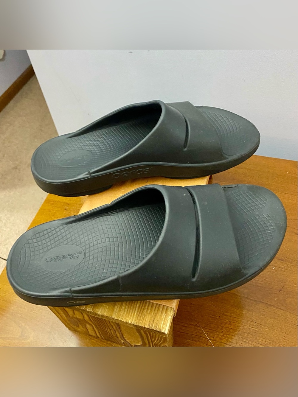 OOFOS‎ OOAHH Slides Black  Recovery Slides Sandals Mens Sz 12 Athletic Workout - Picture 6 of 12